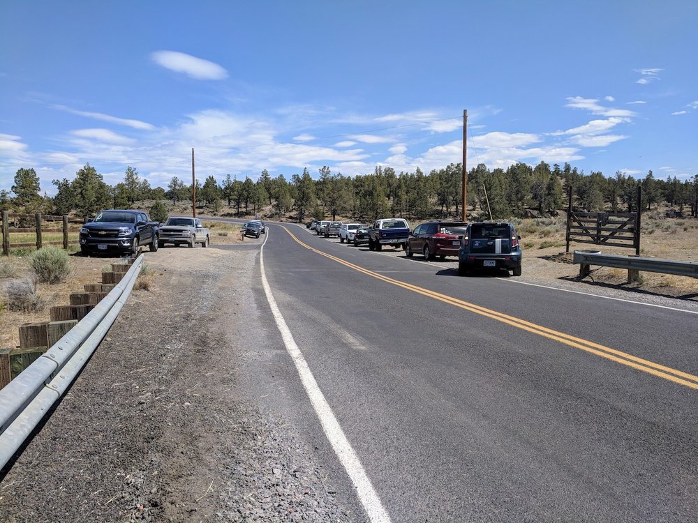  Roadside parking at Twin Bridges 