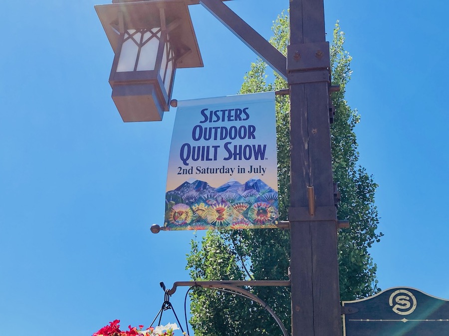 Sisters events: Oregon outdoor quilt show sign