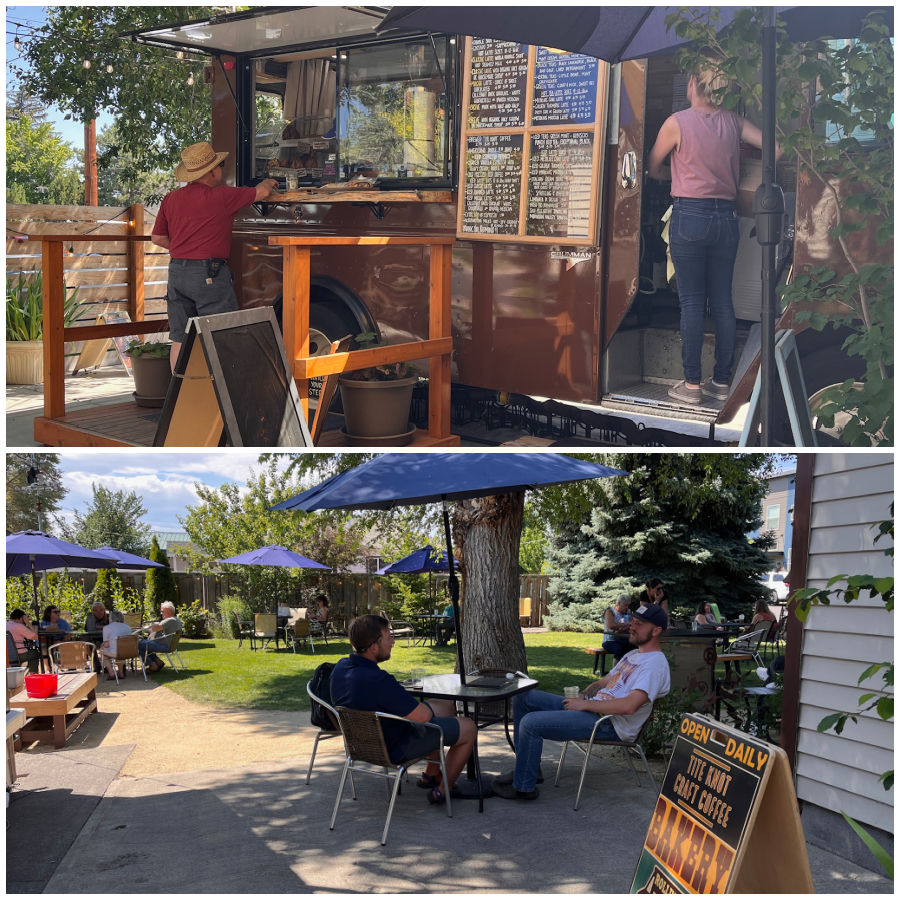 Tite Knot coffee truck and backyard seating